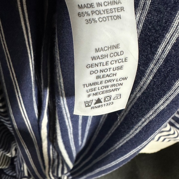 Two by Vince Camuto Women's Dress 3X Blue/White Striped Sleeveless Maxi Sheath - Picture 6 of 9